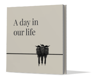 Authory small square book example - A day in our life