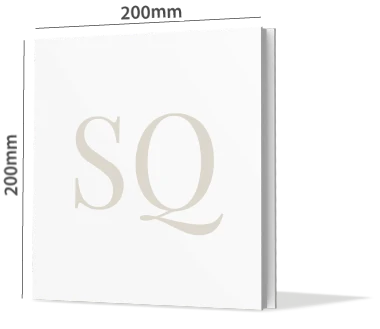 Authory small square book sizes, 200mm x 200mm